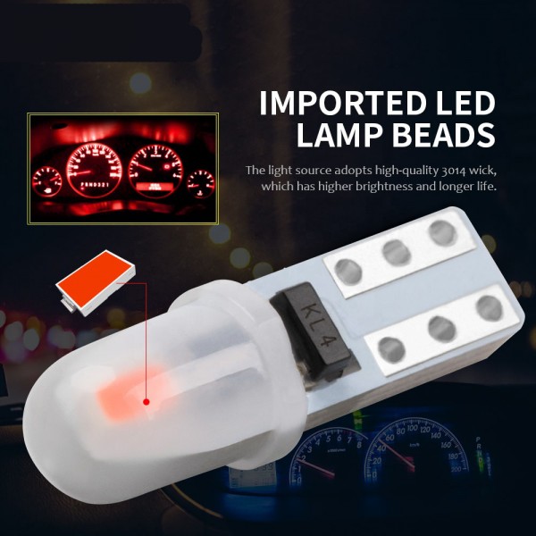 T5 W3W 2 SMD 3014 LED Instrument Panel Dashboard Light Bulbs LED e 12v AC/DC universal