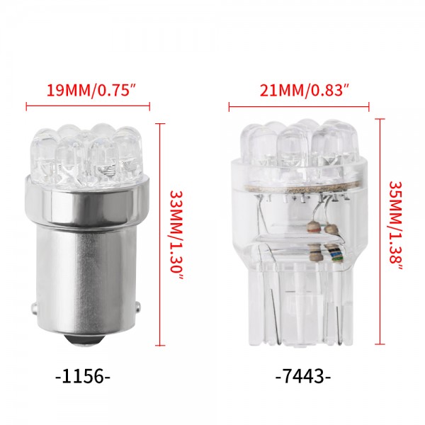 1156 1157 7443 straw hat 9led car bulb