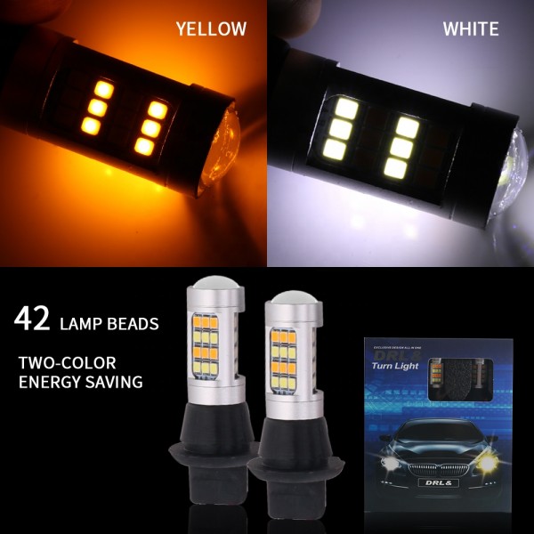 1156 BA15S 12v Double Colored LED SMD 2835 with DRL 