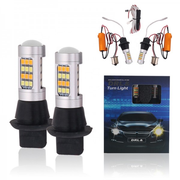 1156 BA15S 12v Double Colored LED SMD 2835 with DRL 