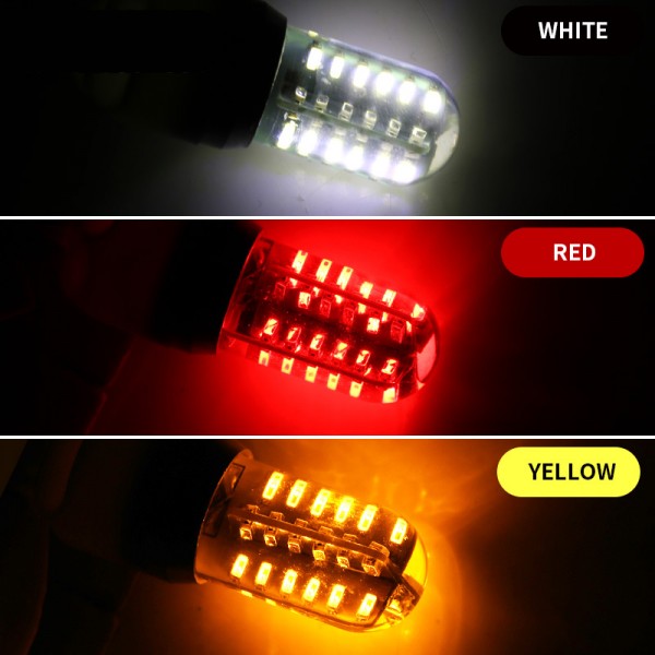 1156 BA15S 48SMD 3014 LED Strobe Flash Light Bulbs