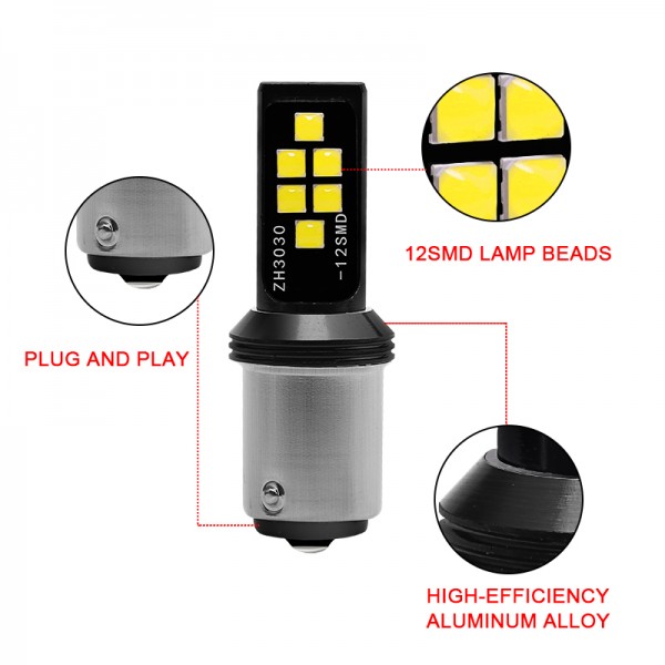 1156 S25 1157 3030 12SMD Canbus 12-24V LED Bulb 