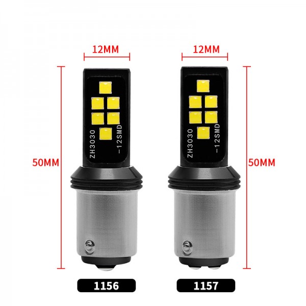 1156 S25 1157 3030 12SMD Canbus 12-24V LED Bulb 