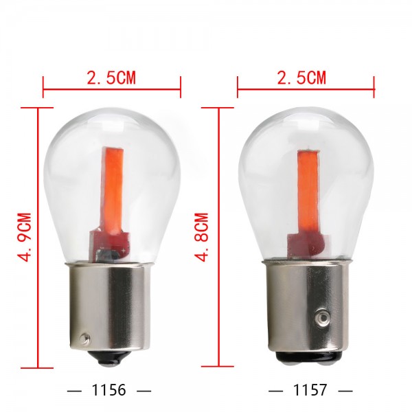 12V 24V 1156 1157 glass cob  LED Bulb 