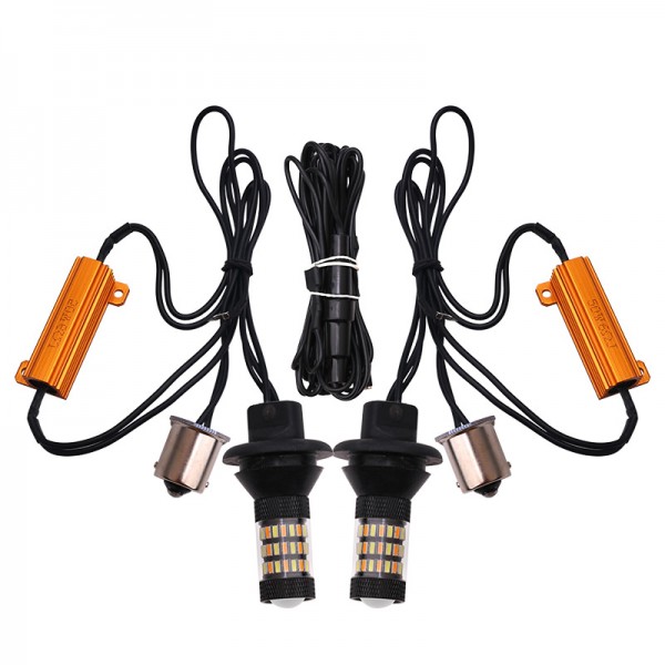 Switchback Turn Signal light 1156 BA15S 4014 60SMD LED DRL