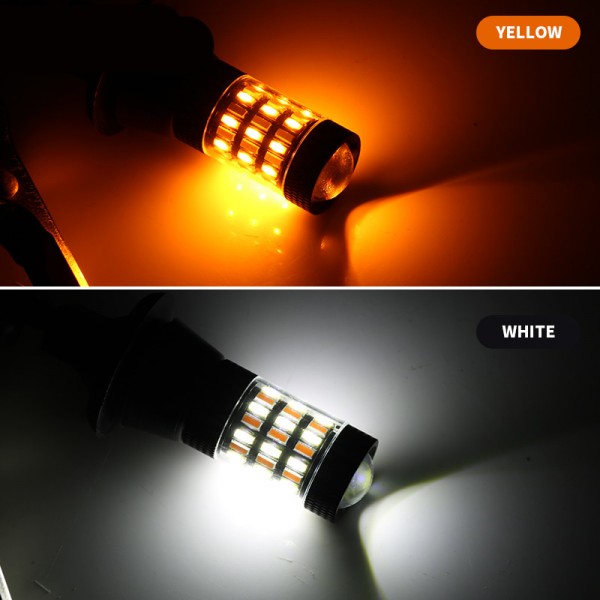 Switchback Turn Signal light 1156 BA15S 4014 60SMD LED DRL