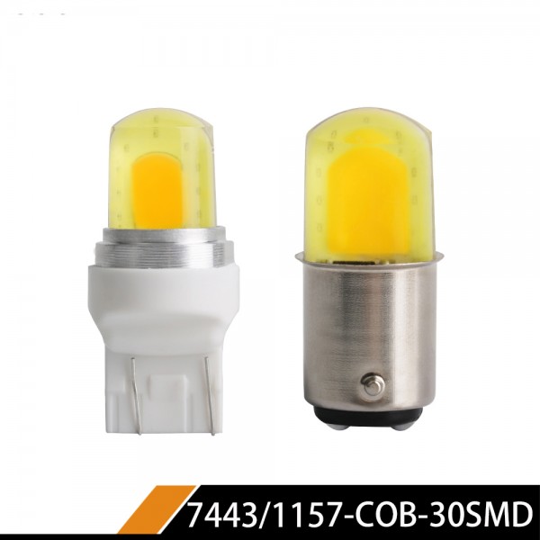 Two-color 1157 7443 COB 30SMD  LED Bulb 
