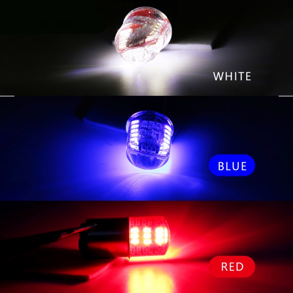 Two-color flashing 1157 42SMD 3014 silicone lamp 