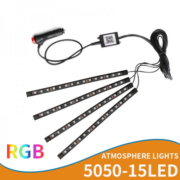 15 LED RGB Phone Bluetooth App Control Strip Lights