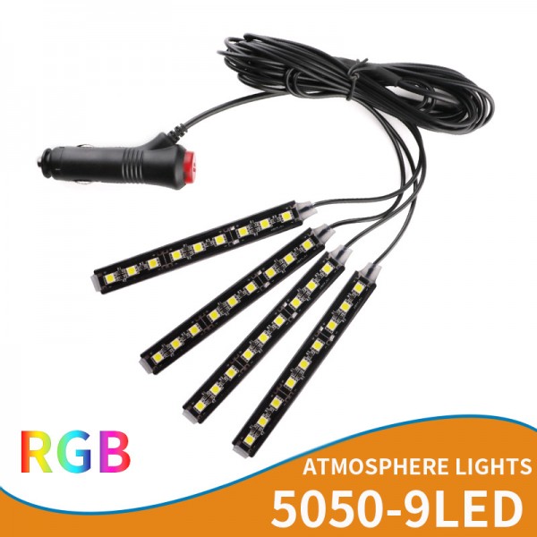 5050 9 leds 4 pcs single color interior decorating led strips