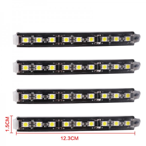 5050 9 leds 4 pcs single color interior decorating led strips