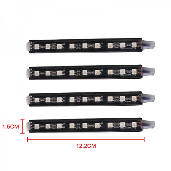 4 x 9 Atmosphere Car LED Strips with RGB
