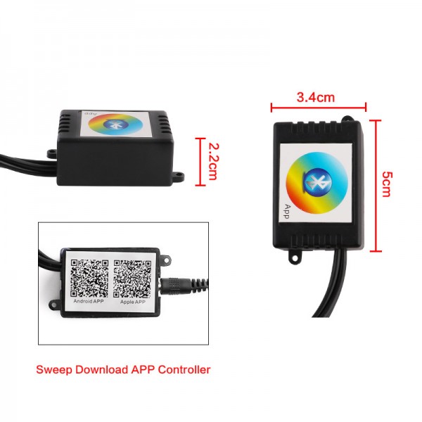  4 x 9 Atmosphere Car LED Strips with RGB