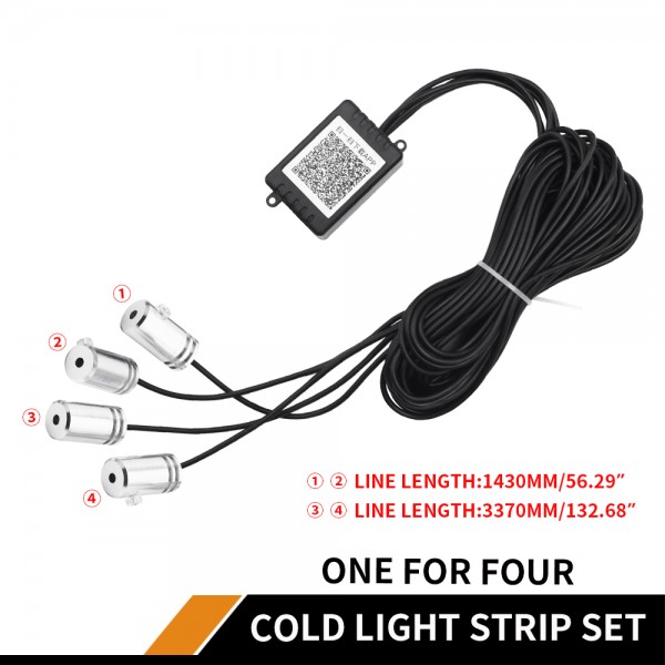 RGB LED Car Interior Light Multi Color LED Strip with Light App Control Atmosphere 