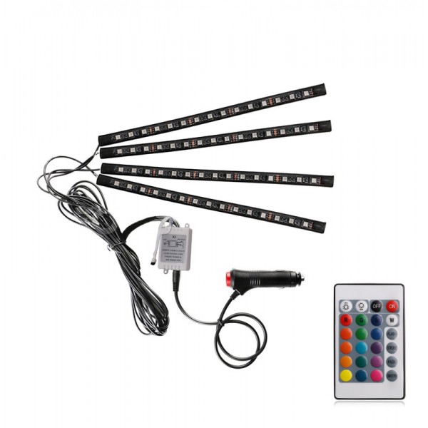 Strip Atmosphere 16 Colors RGB Car Decorative LED Light with Remote Control