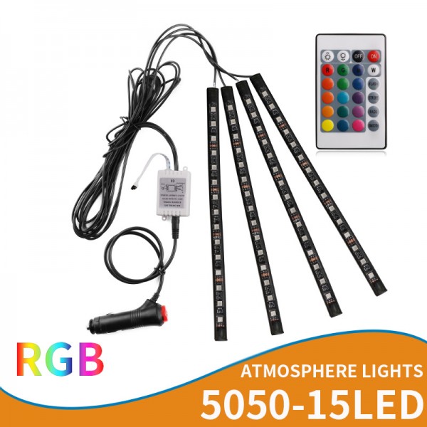Strip Atmosphere 16 Colors RGB Car Decorative LED Light with Remote Control