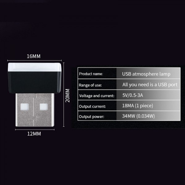 USB wireless LED car interior environment lights 