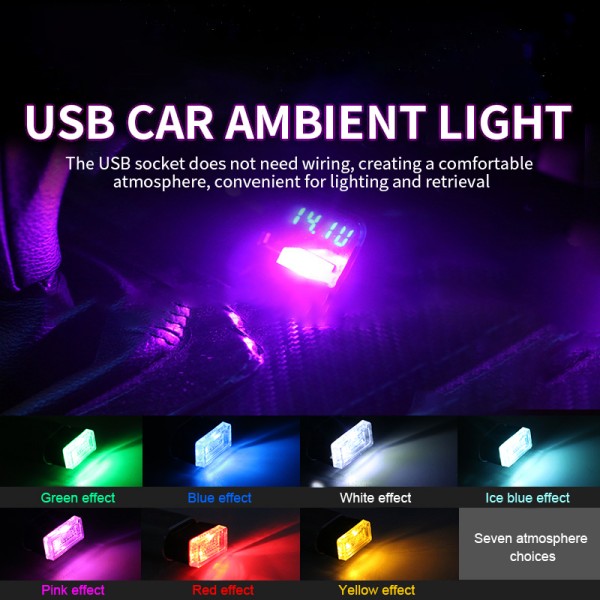 USB wireless LED car interior environment lights 