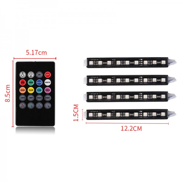 remote contro light 5050-9 led atmosphere light with music control 