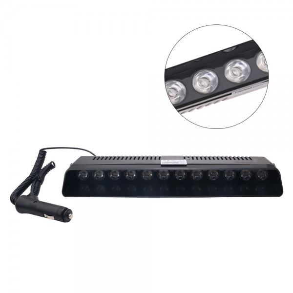 12 LED Lights LED Warning Visor Strobe Flash Light 
