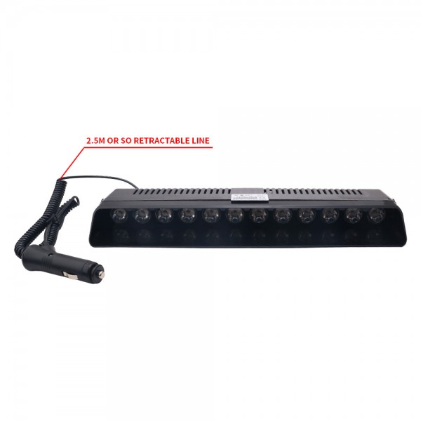 12 LED Lights LED Warning Visor Strobe Flash Light 