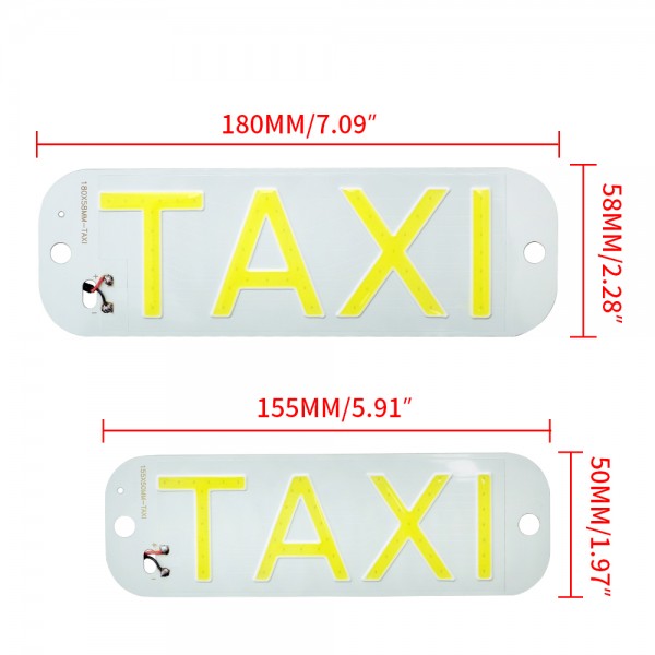 12V COB Windscreen Light Box taxi top led 