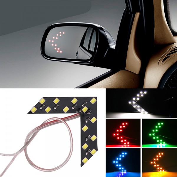 14 SMD Arrow Turn Signal Car Side Mirror LED 