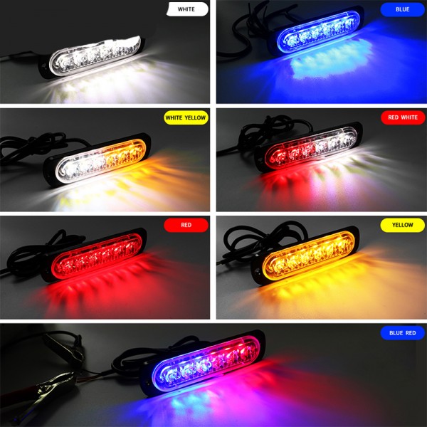 6 LED Slim Flash Light Bar 