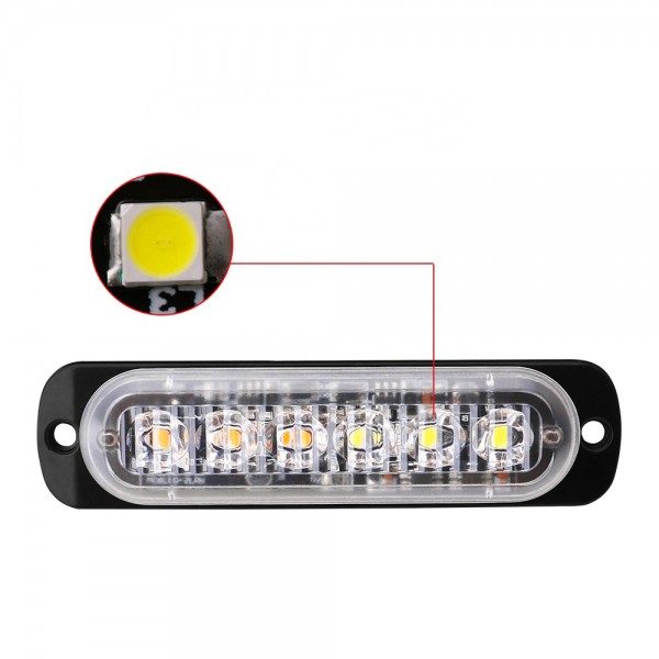 6 LED Slim Flash Light Bar 