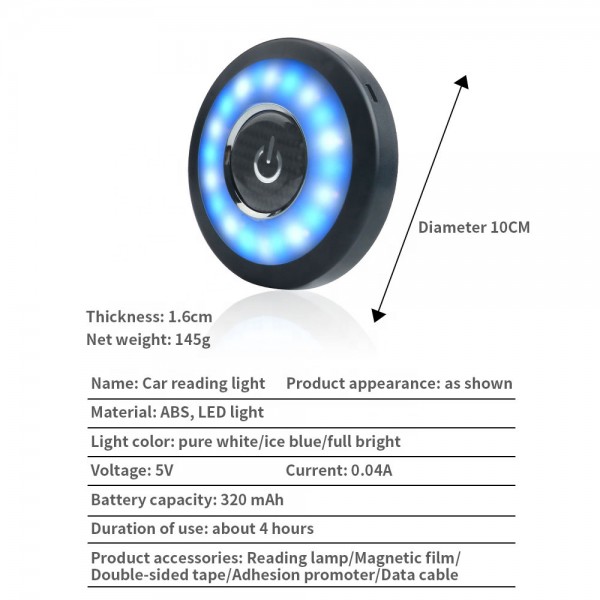 High Quality USB chargeable LED Car Reading Light