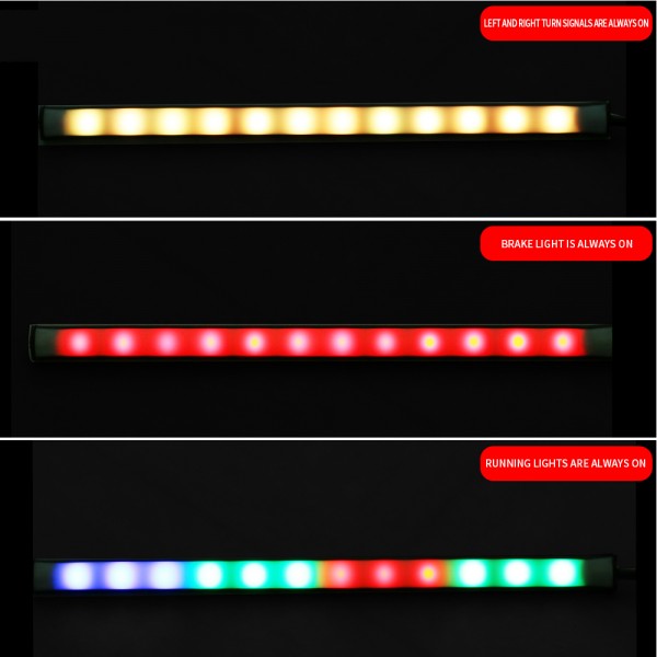Universal Motorcycle Light LED with Strip Tail Brake Stop Turn Signal
