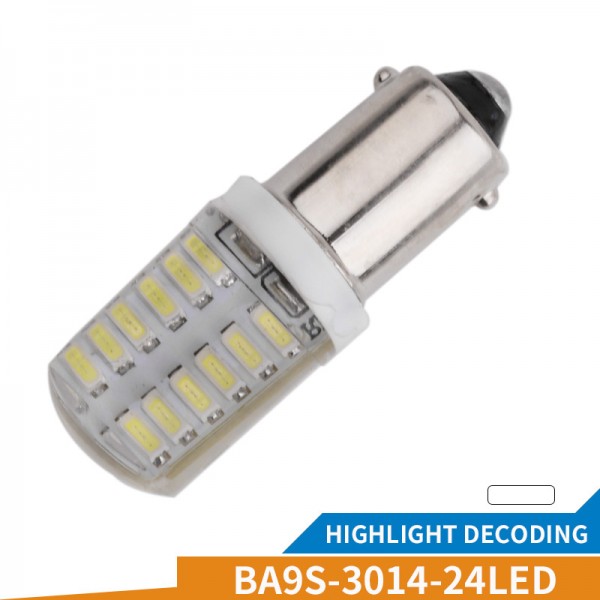 12V LED BA9S 3014 24 SMD Silicon LED bulb