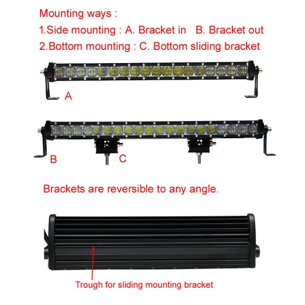 40 inch 200W 5D led lights for trucks 4X4 side by side car offroad 12 volt led light bar