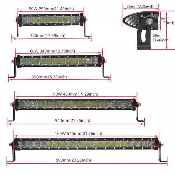 40 inch 200W 5D led lights for trucks 4X4 side by side car offroad 12 volt led light bar