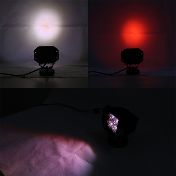 12W 3.3 inch Multi-functional Dual-Colour LED Strobe Light
