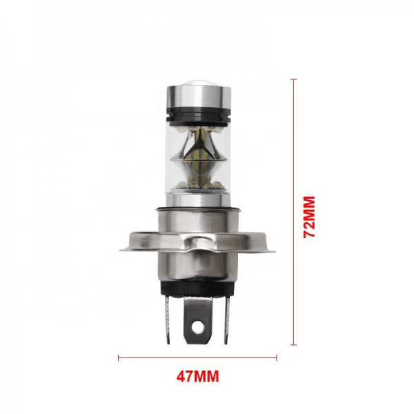 100W 2828 20SMD White 12V H4 LED Fog Light