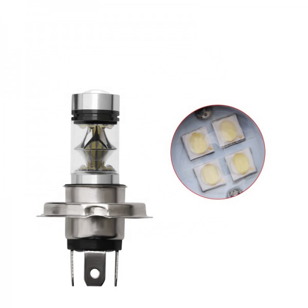 100W 2828 20SMD White 12V H4 LED Fog Light