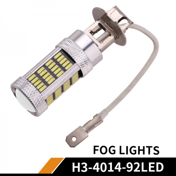 12V H3 4014 92SMD LED Bulbs fog light 