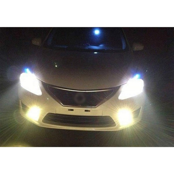  Switchback 6000K White / 3000K Golden Yellow Dual-Color COB LED Fog Light Lamp Bulbs DRL