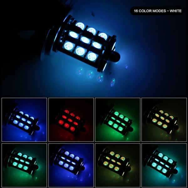 27SMD DC12V multi-color RGB 5050 HB4 9006 LED fog lights