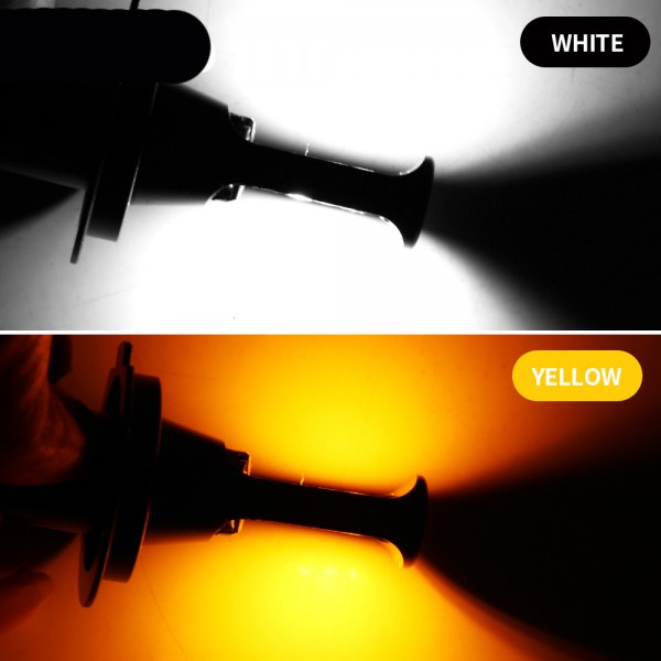 2pcs High Power 9005 9006 Dual Color LED Front Fog Lights