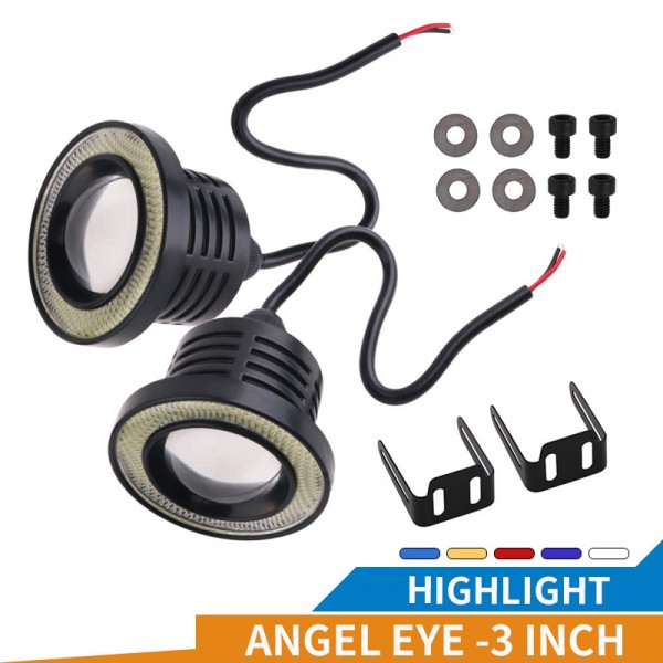 3 inch car accessories auto fog light with angel eye