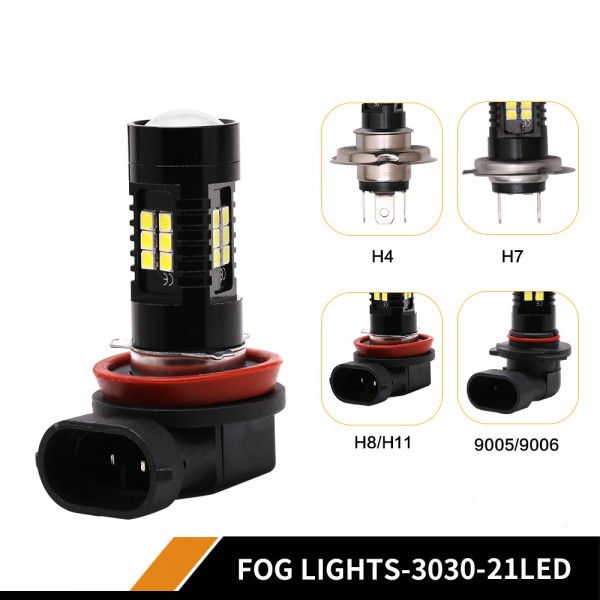 3030 21smd 9005 9006 H4 H7 H8 H11 Led Headlight Fog Lamp