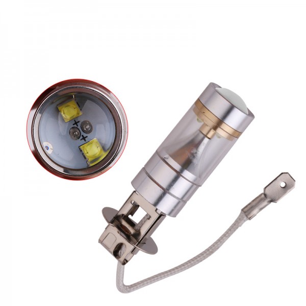 30W H1 H3 2525 SMD LED lens Fog Driving Bulb