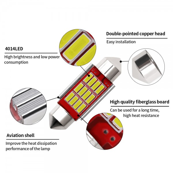  31mm 36mm 39mm 41mm  festoon car LED
