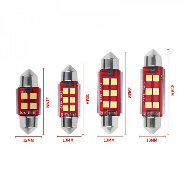 12V 24V canbus led festoon 3030 6SMD 36mm 39mm 41mm  bulbs