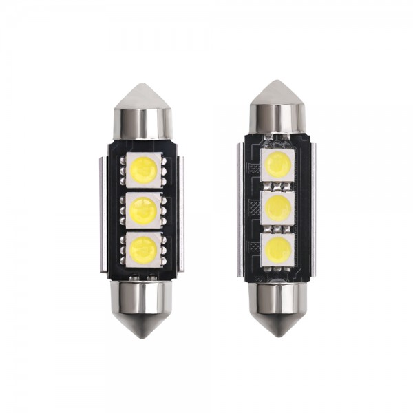 3 SMD 5050 LED Festoon 36mm 39mm bulb