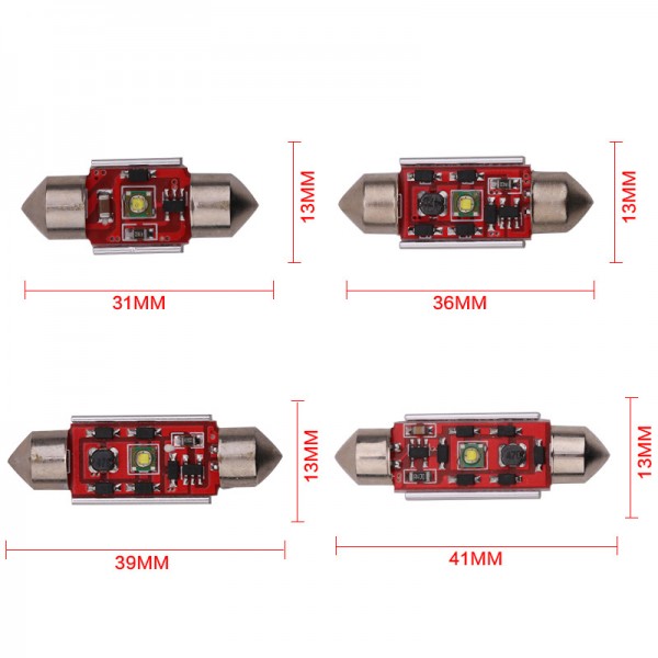 12v 24v 31/36/39/41mm  festoon bulb canbus error free