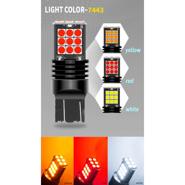 1156 BA15S 1157 BAY15D T20 7443 3030 24SMD Canbus Turn Light Corner Lights Brake light