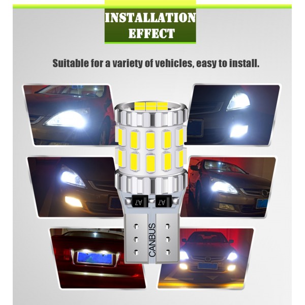 Car LED Interior Light T10 Accessories Wholesale 12V 240LM W5W 194 501 Auto Dome Reading Lamps White Yellow Red Blue